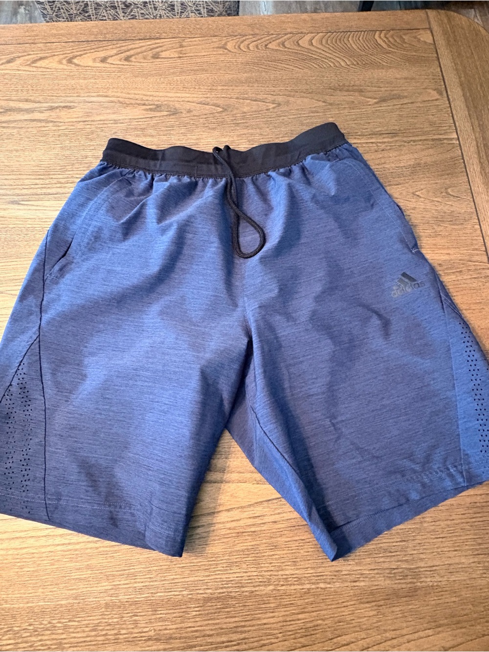 Adidas men’s blue training shorts